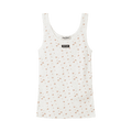 Miu Miu Costina Print Top "Bianco/Tabacco"