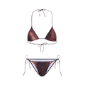 Jean Paul Gaultier Bikini Set Printed "Python" "Brown/Black"