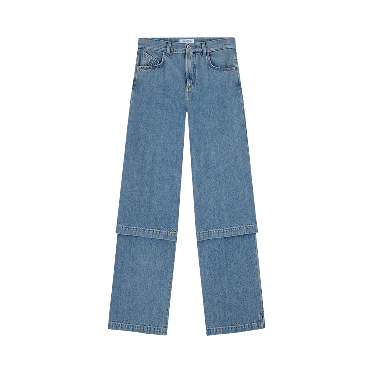 Attico Long Pant Washed Denim "Sky Blue"