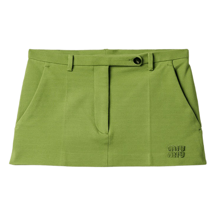 Miu Miu Punto Stoffa Skirt "Verde"