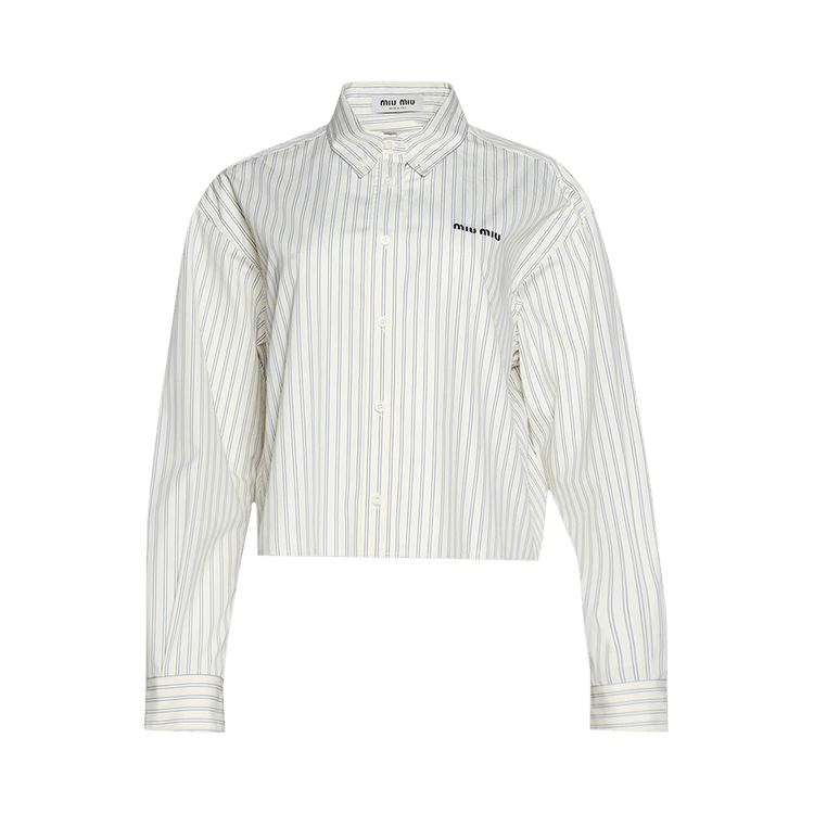 Miu Miu Popeline Riga Top "Crema"
