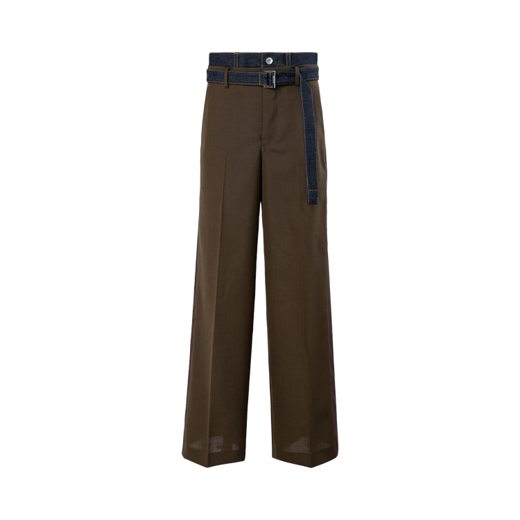 Sacai Suiting x Denim Pants "Brown/Indigo"