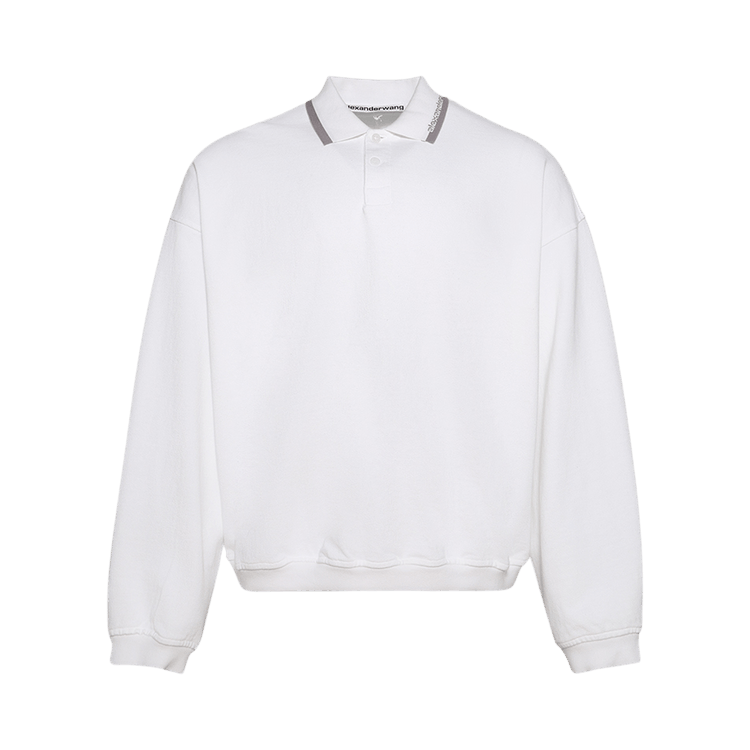 Alexander Wang Long-Sleeve Polo Shirt "White"