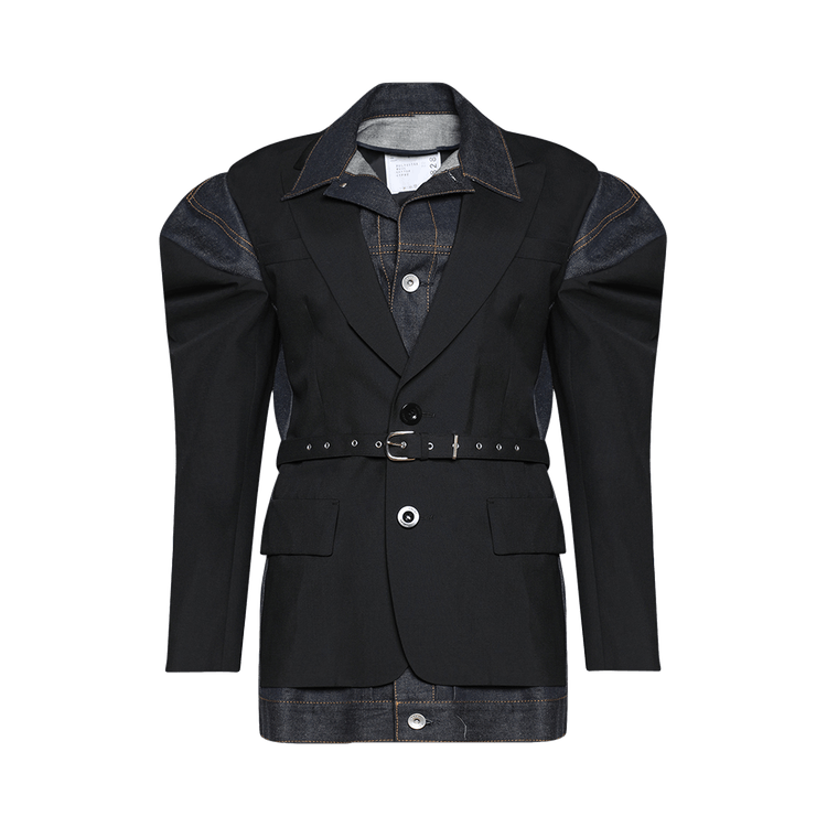 Sacai Suiting x Denim Jacket "Black/Indigo"