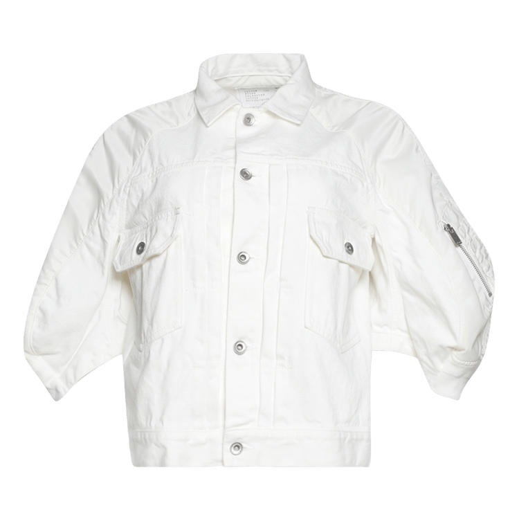 Sacai Denim x Nylon Twill Jacket "Off White"