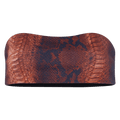 Jean Paul Gaultier Cotton Ribbed Bra Printed "Python" "Brown/Black"