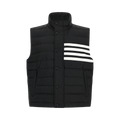 Thom Browne 4 Bar Downfill Vest In Shiny Ripstop "Black"