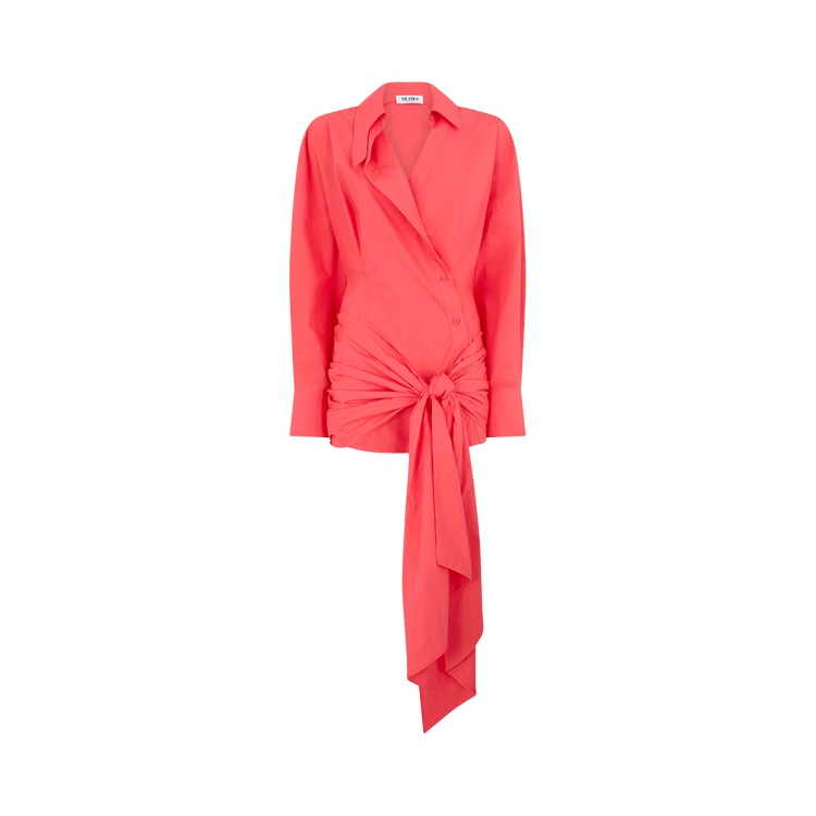 Attico Mini Dress Cotton "Coral"