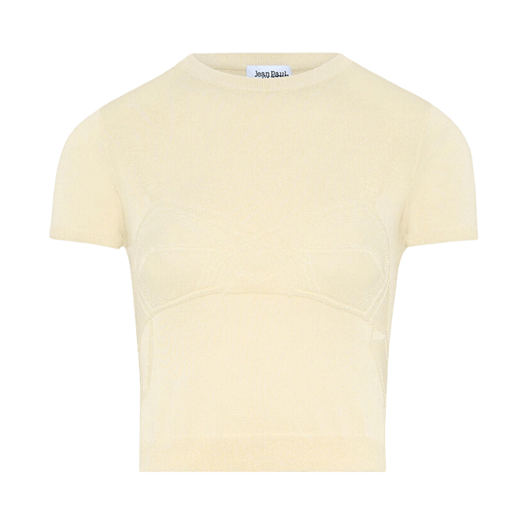 Jean Paul Gaultier Trompe L'oeil Lingerie Short-Sleeve Pullover 'Vanilla'