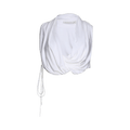 Christopher Esber Interlock Jersey Drape Top "White"