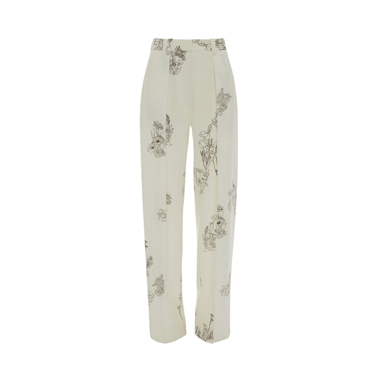 Victoria Beckham Wide Leg Trouser "Off White/Black"