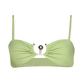 Christopher Esber Ruched Prong Bandeau "Fresh Lime"