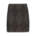 Alexander Wang A-Line Skirt With Argyle Crystal Hotfix "Brown"