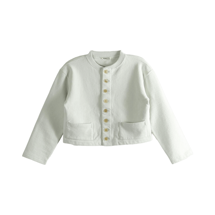 Auralee Smooth Soft Cardigan "Pale Mint"