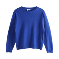 Auralee Brushed Cashmere Cotton Pullover "Royal Blue"