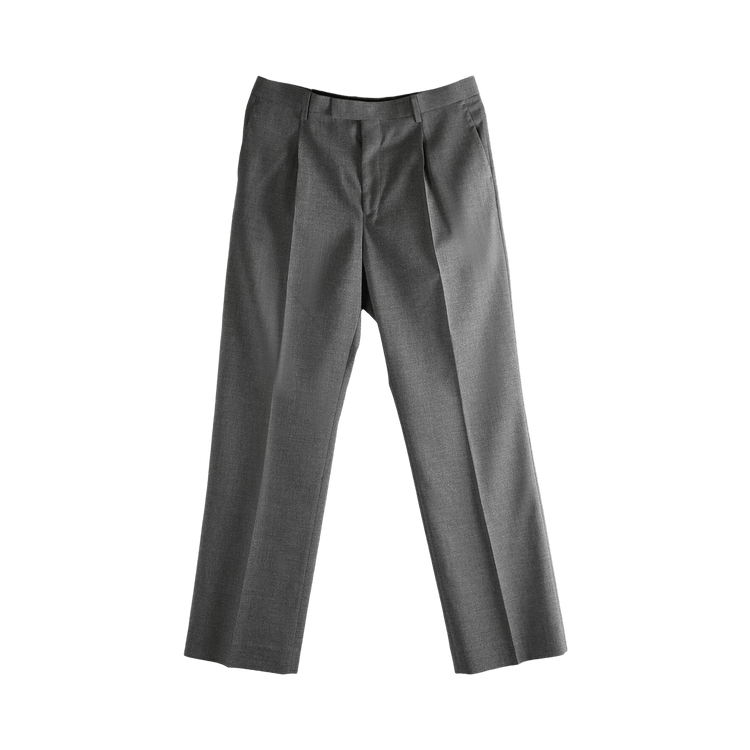 Auralee Summer Twist Cashmere Pora Slacks "Charcoal Grey"