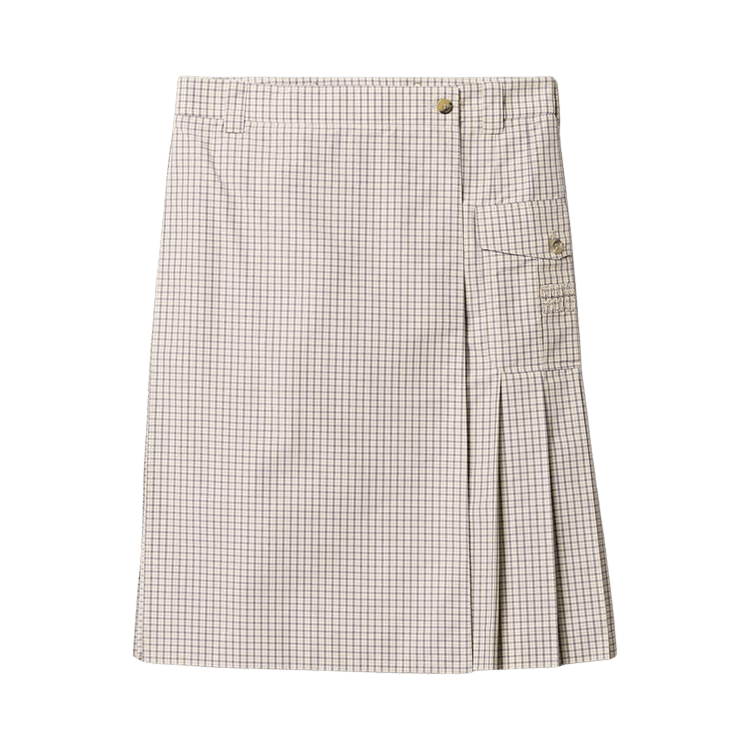 Miu Miu Check Tech Skirt "Sabbia"