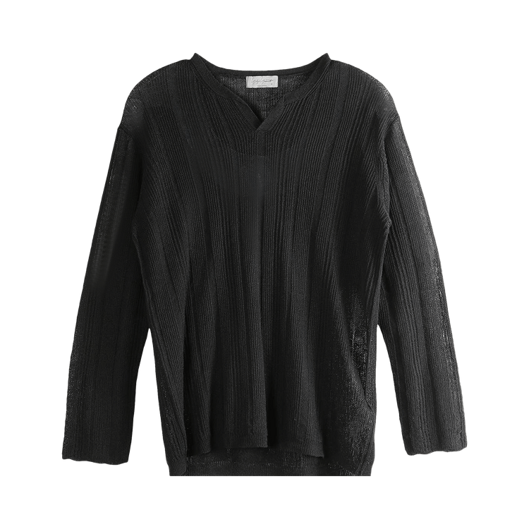 Yohji Yamamoto Pour Homme Henry Neck Pullover Top "Black"