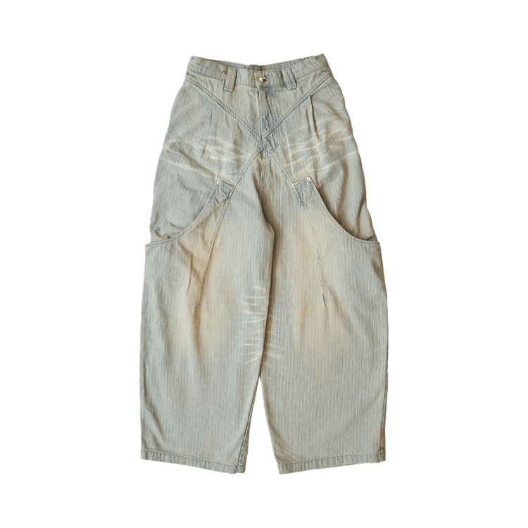 NAMESAKE Billie Bibs Light Denim Pants "Blue"