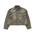 NAMESAKE Striped Fox Denim Jacket "Blue"