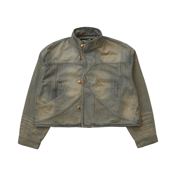 NAMESAKE Striped Fox Denim Jacket "Blue"