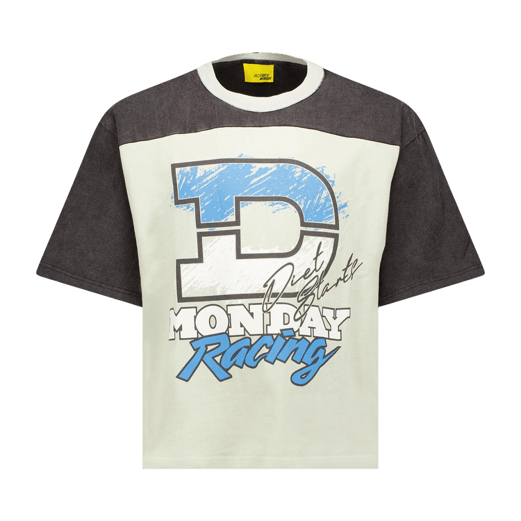 Diet Starts Monday Racing Yoke Tee "Grey/Vintage Black"