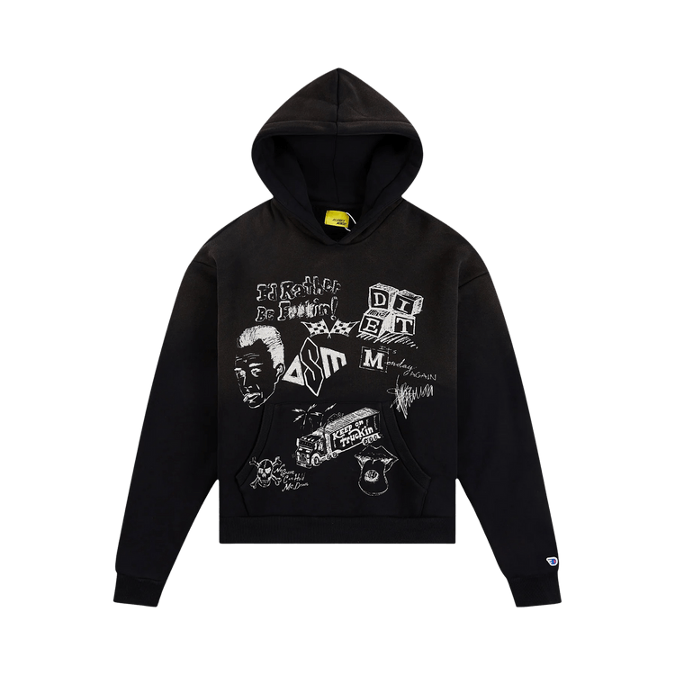Diet Starts Monday Doodle Hoodie "Vintage Black"