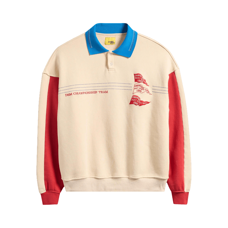 Diet Starts Monday Champion Sport Pullover "Antique White/Red"