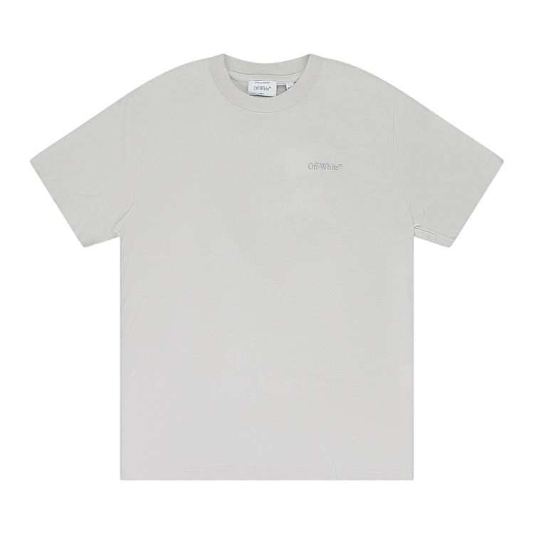 Off-White Bookish Slim Short-Sleeve Tee "Light Stone/Anthracite"