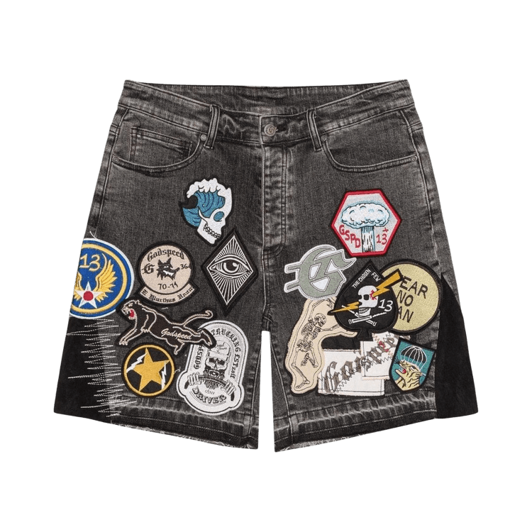 Godspeed Patchwork Denim Shorts V2 "Grey"