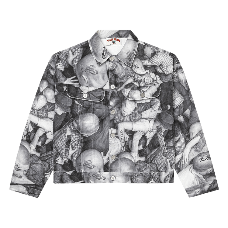 Vale Forever x  X Dan Witz Moshpit Trucker Jacket "White"