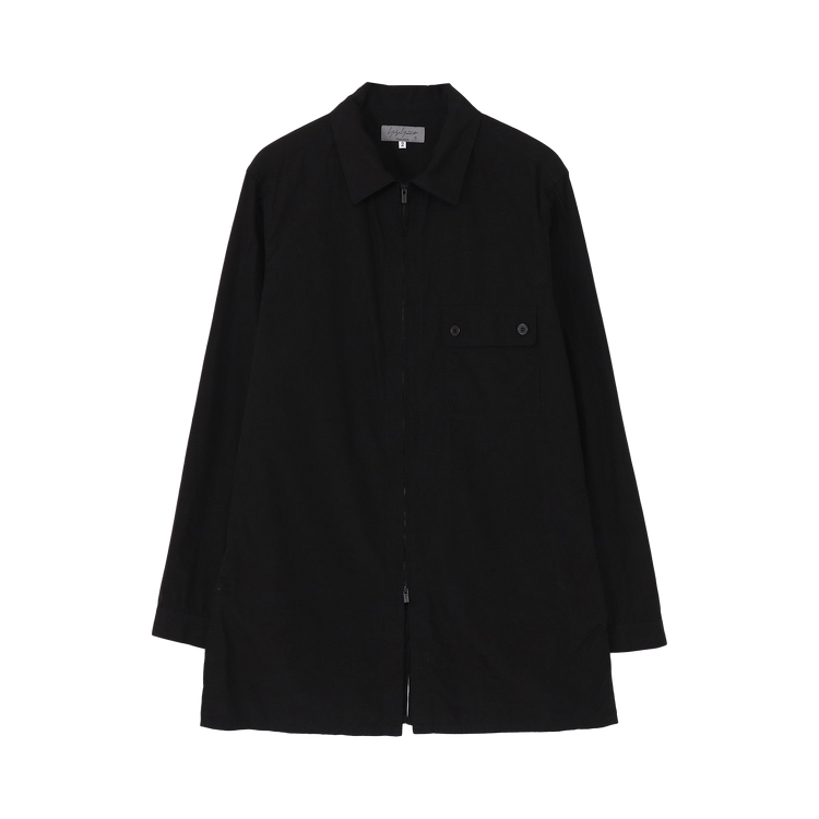 Yohji Yamamoto Chain Stitch Zip Opened Shirt "Black"