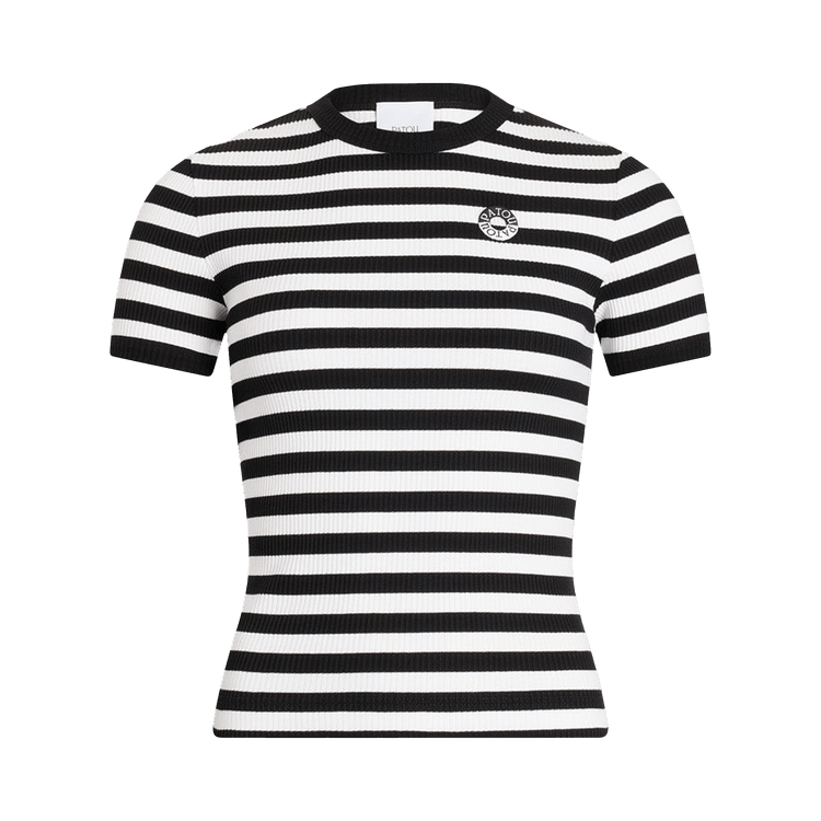 Patou Stripes Rib T-Shirt "Black/White Stripes"