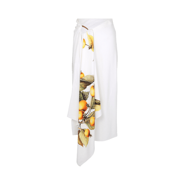 Ferragamo Asymmetrical Draped Skirt "Bone"