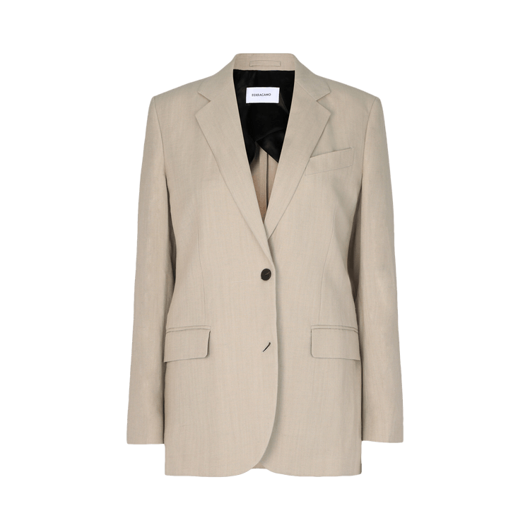 Ferragamo Single Breasted Blazer "Bone"