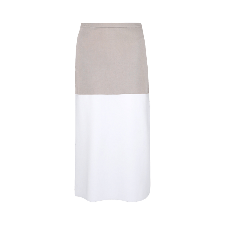 Ferragamo Layered Panel Midi Skirt "White"