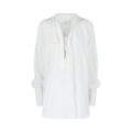 Ferragamo Silk-Blend Tunic Top "White"