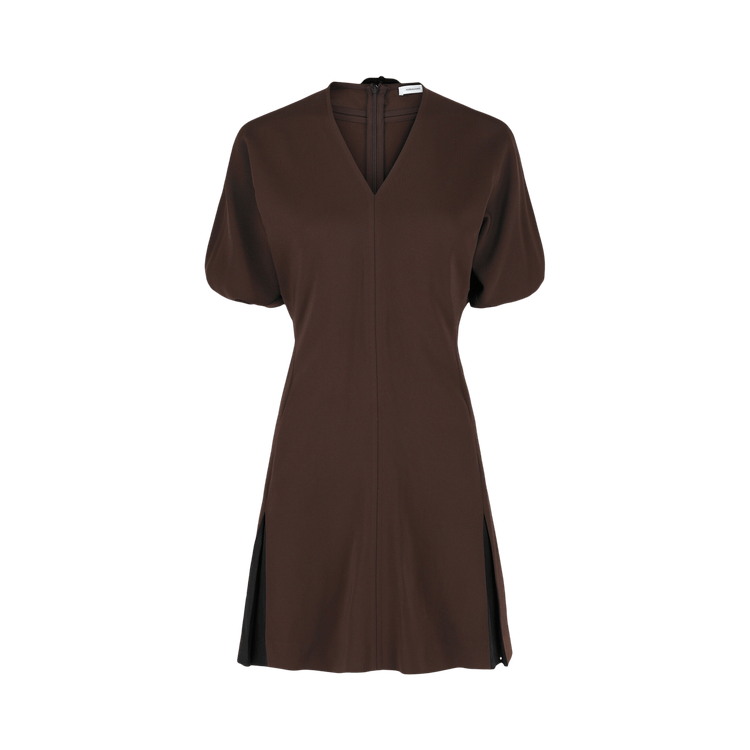 Ferragamo Flared Mini Dress "Dark Brown"