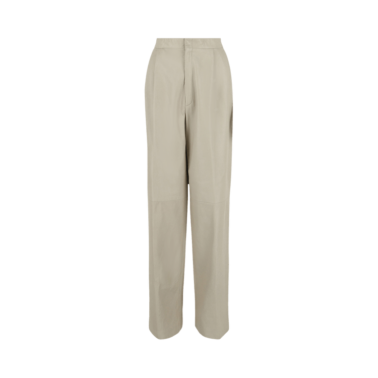 Gucci Leather Wide-Leg Pants "Grey"