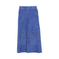 Ferragamo Gancini Suede Skirt "Blue"