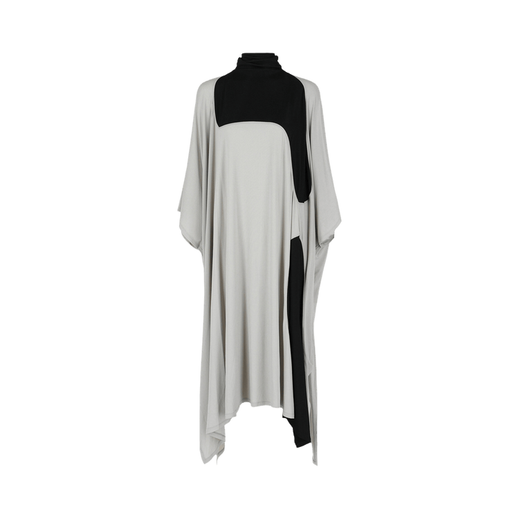 Ferragamo High Neck Kaftan With Sash Inlay "Light Grey"