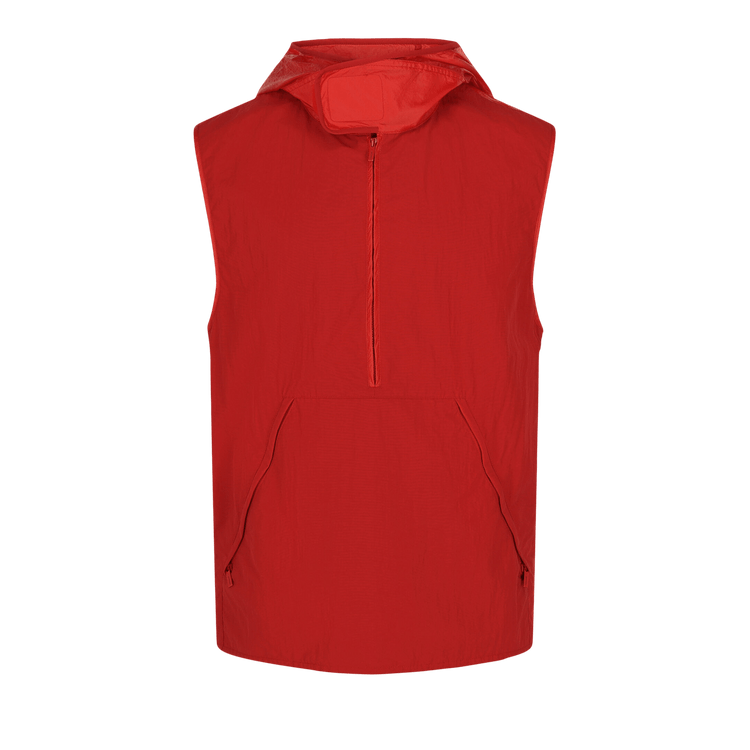 Ferragamo Hooded Windbreaker Vest "Red"