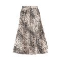 Givenchy Printed Pleated Midi Skirt "Natural Brown"