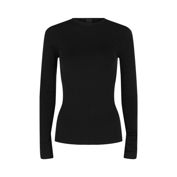 Givenchy Triple Stitched Cut-Out Top "Black"
