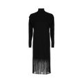 Ferragamo Cutout/Fringe Hem Dress "Black"