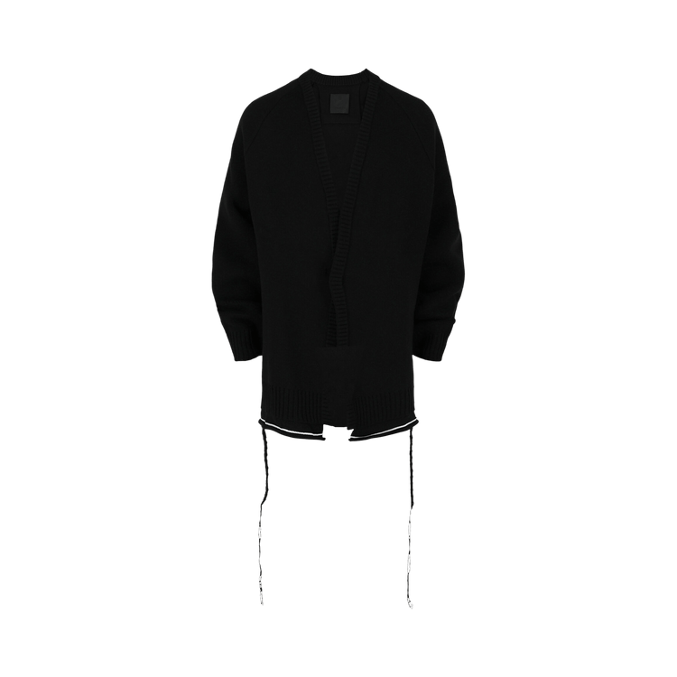 Givenchy Striped Trim U-Lock Cardigan "Black"