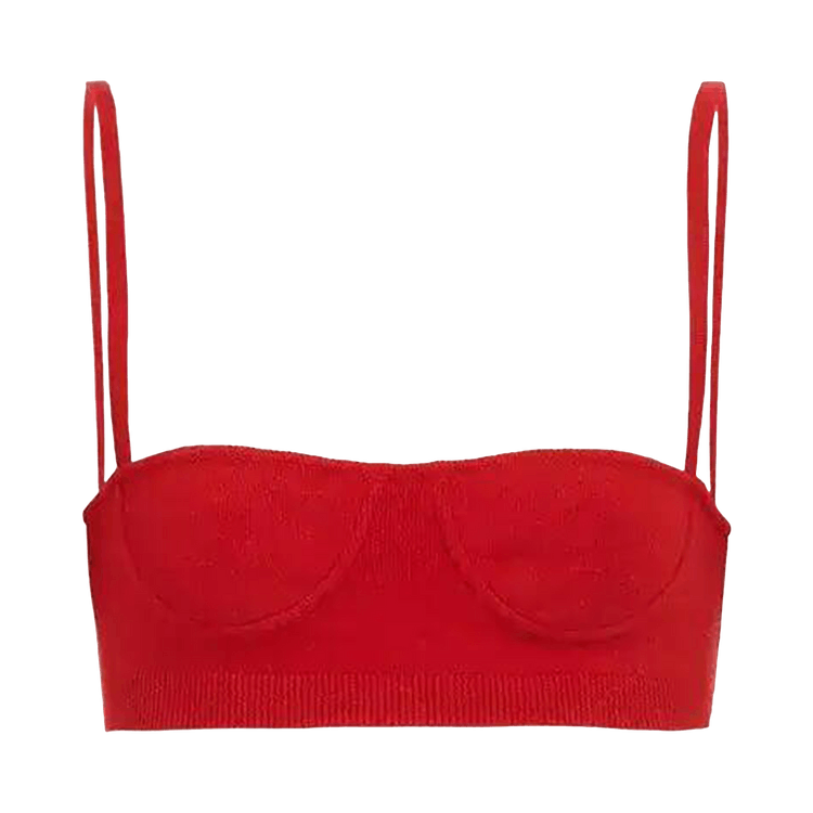 Ferragamo Cashmere Blend Bustier "Red"