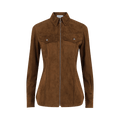 Ferragamo Lightweight Suede Jacket "Brown"