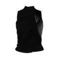 Ferragamo Panelled Draped Top "Black"