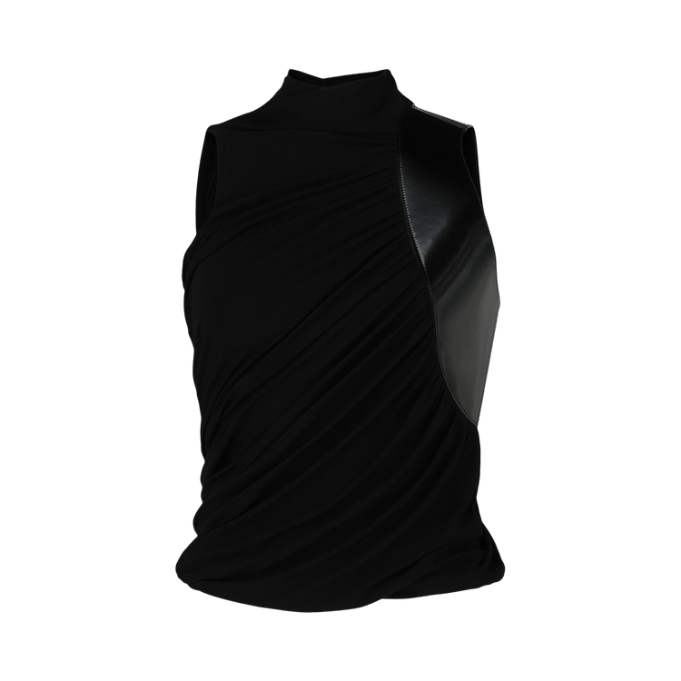 Ferragamo Panelled Draped Top "Black"